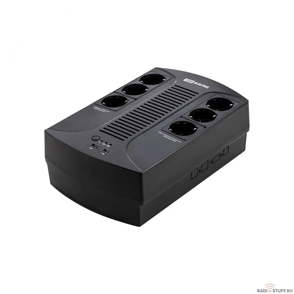 TDM SQ1204-0002 Источник бесперебойного питания ИБП 850 ВА 6 розеток +2USB 