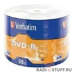 Verbatim  Диски DVD-R  4.7Gb, 16-x Data Life (50 шт) (43791)