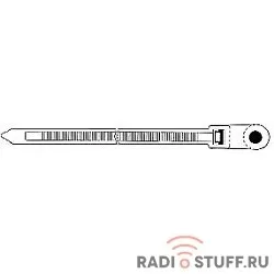 Hyperline GTM-200STC Стяжка нейлоновая неоткрывающаяся, безгалогенная (halogen free), 200x4.8мм, под винт (100 шт)