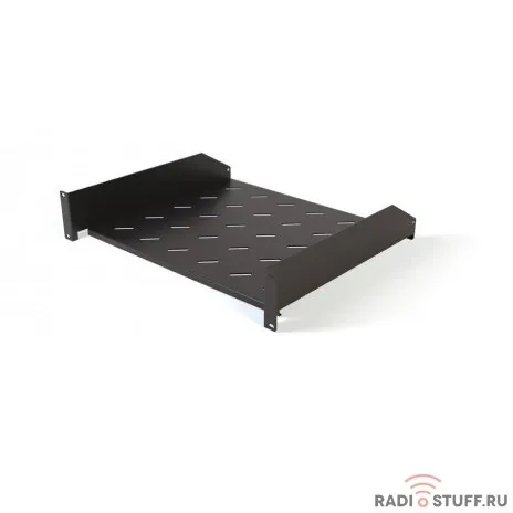 Hyperline TAL3-2U-500-RAL9005 полка угловая с перфорацией 19", 2U, ширина 440 мм, глубина 500 мм, цвет черный (RAL 9005)
