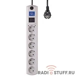MOST Сетевой фильтр Most HV6 5м (6 розеток), черный {734125}