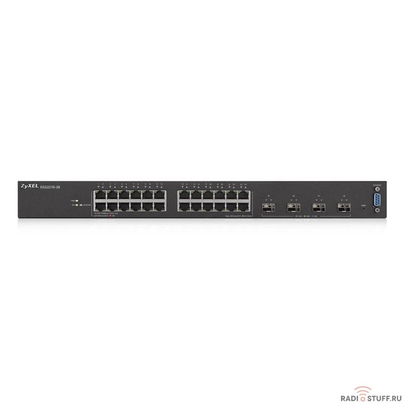 ZYXEL XGS2210-28-EU0101F L2+ коммутатор XGS2210-28, 24xGE, 4xSFP+, стекируемый, бесшумный