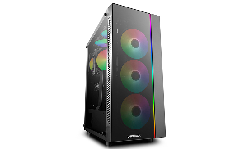 Deepcool MATREXX 55 без БП, большое боковое окно, RGB LED спереди, черный, ATX