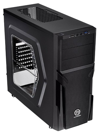Корпус без БП Thermaltake Versa H21 [CA-1B2-00M1WN-00]  ATX/ win/ black/ USB 3.0