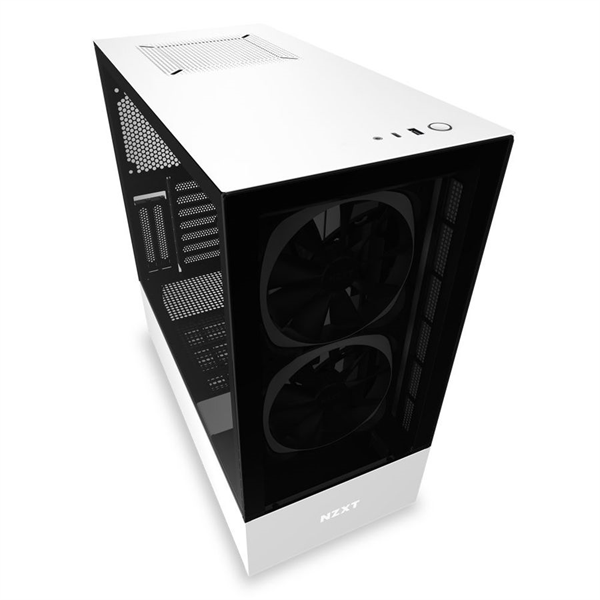 NZXT CA-H510E-W1 H510 Elite Compact Mid Tower Matte White Chassis with Smart Device 2, 2x140mm Aer RGB Case Fans, 1xLED Strip NZXT CA-H510E-W1 H510 Elite Compact Mid Tower Matte White Chassis with Smart Device 2, 2x140mm Aer RGB Case Fans, 1xLED Strip